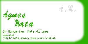 agnes mata business card